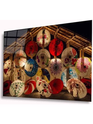 Miraax Şemsiyeler Cam Tablo