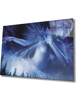 Miraax Kadınlar Fantastik Peri Kızı Cam Tablo Women Fantastic Fairy