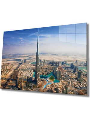 Miraax Şehir Manzaralı Cam Tablo Urban Area View