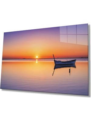 Miraax Gün Batımı Manzarası Kayık Sunset Landscape Kayak Table