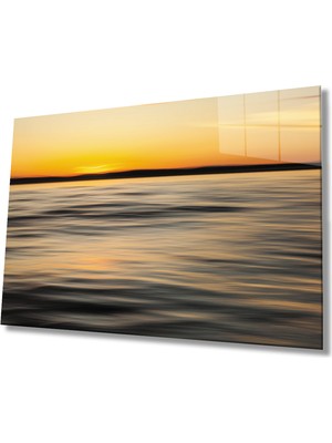 Miraax Gün Batımı Cam Tablo   Sunset Table
