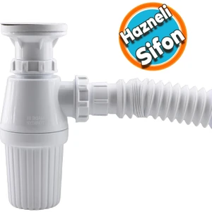 Sifon Körüklü Sökülebilir Tas'lı Temizlenebilir Mutfak Banyo Mutfak Lavabo Taşı Gider Borusu Plastik 38 cm
