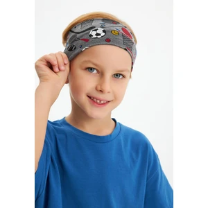 Füme-Cok Renkli Erkek Pamuklu Penye, Kaymaz, Terletmez, Ultra Hafif,  Esnek Desenli Saç Bandı Bandana