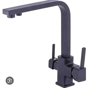 Yağız Su Armatürleri Kare Arıtmalı Siyah Mutfak Bataryası