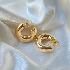 Details Colection Gold Çelik Çivili Halka Küpe