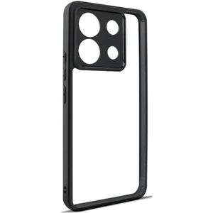 Xiaomi Redmi Note 13 Pro 5g Kılıf Kamera Korumalı Silikon Kenarlı Arkası Şeffaf Roll Kapak