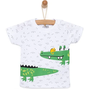 Basic Timsah Baskılı Tshirt Erkek Bebek
