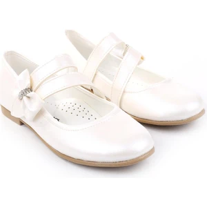 Ortaç 2082 Kız Çocuk Balerin Fiyonk Cırtlı Rugan Babet Ayakkabı