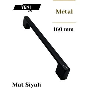 Triple Diamond 160 mm Metal Siyah Çekmece Kulpları Dolap Mutfak Mobilya Kulpu 1 Adet ( 16 cm ) = 160MM
