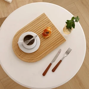 Eyd Bambu Dalgalı Sunum Tabağı Dekoratif Sunum Tahtası Gökkuşağı Sunum Tahtası
