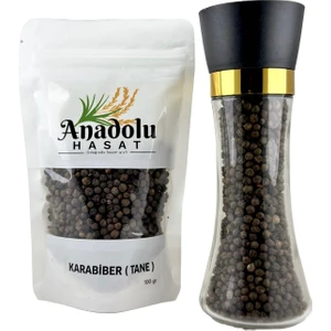 Anadolu Hasat 2li Karabiber Seti- Tane Karabiber 100GR-200GR Seramik Karabiber Değirmeni