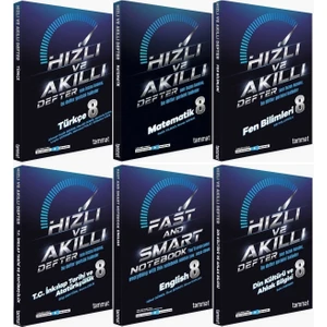 Tammat Yayıncılık Tammat Yayınları 8. Sınıf Lgs Hızlı ve Akıllı Defter Set (6 Kitap)