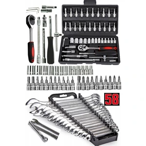 Staxx Power Germany 46+12 Parça Lokma Takımı Otomatik Cırcırlı 1/4" Kombine Açık Ağız-Yıldız Anahtar Takımı Seti