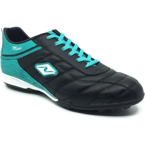 Büyük Numara Halı Ayakkabı  Siyah Su Yeşili Halı Saha  Lo 270