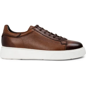 Deri Taba Rengi Erkek Sneaker Ayakkabı - 01954MTBAE01