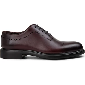 Deri Bordo Erkek Günlük Ayakkabı - 00491MBRDE08