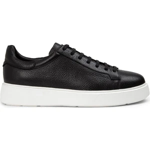 Deri Siyah Erkek Sneaker Ayakkabı - 01954MSYHE02