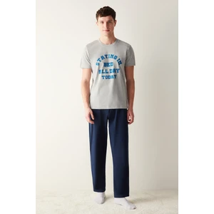 Erkek All Day Bed Yazılı Çok Renkli  Pijama Takımı