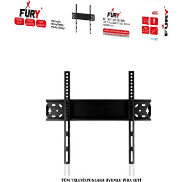 Fury LCD LED Televizyon Duvar Asma Aparatı 32-65 inç Sabit Montaj Tipi ile Ekonomik