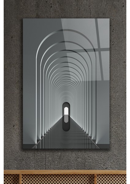 Siyah Koridor Cam Tablo