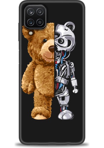 Samsung Galaxy A12 Kılıf Hd Baskılı - Ayı ve Iskeleti