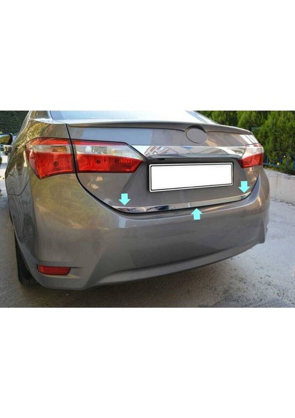 Toyota Corolla Uyumlu Bagaj Alt Çıta -2014 Paslanmaz Çelik Parça