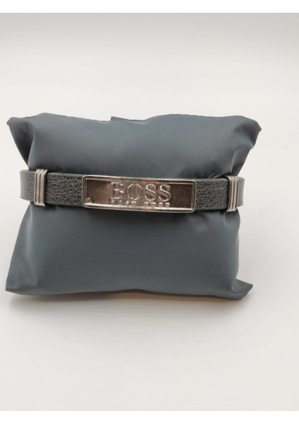 Suni Deri Çelik Motifli Bileklik fiyatları