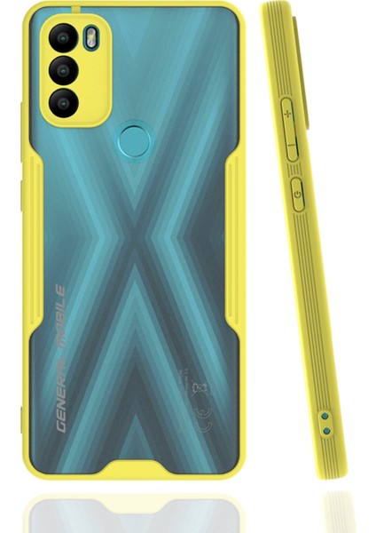 General Mobile Gm 21 Plus Kılıf Platin Silikon - Sarı 300099