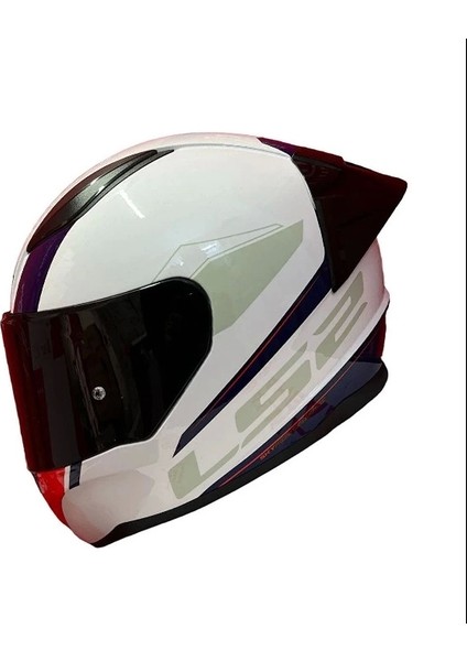 Rapıd 2 Race Drıveway Beyaz-Mavi-Kırmızı Kask (Siyah+Şeffaf Cam+Spoıler) fiyatları