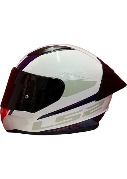 Rapıd 2 Race Drıveway Beyaz-Mavi-Kırmızı Kask (Siyah+Şeffaf Cam+Spoıler) fırsatları