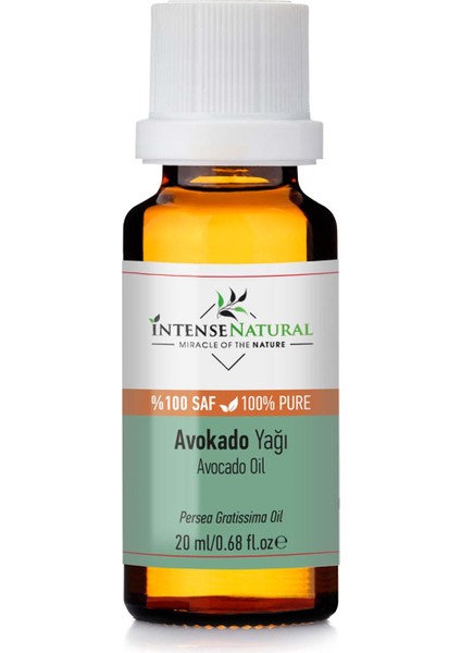 Avokado Yağı Soğuk Sıkım 20 ml %100 Saf ve Doğal Avocado Carrier Oil