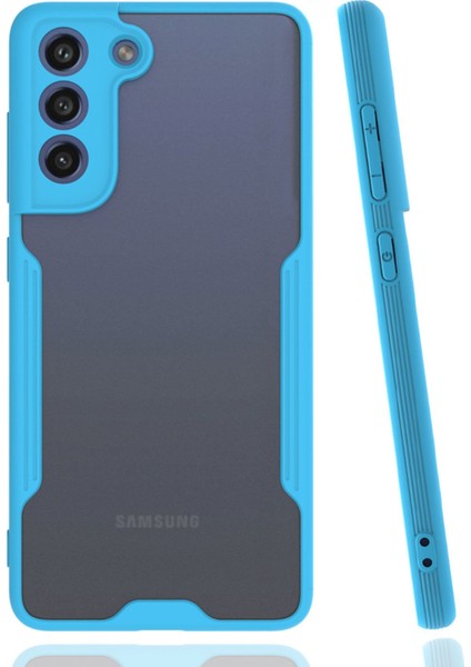 Samsung Galaxy S21 Fe Kılıf Platin Silikon - Mavi 300099