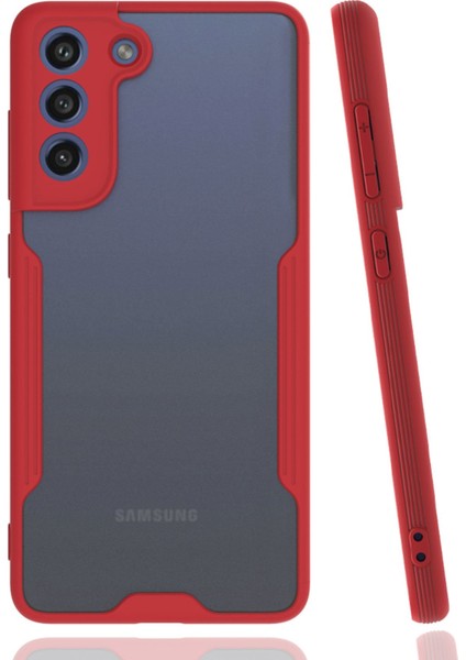 Samsung Galaxy S21 Fe Kılıf Platin Silikon - Kırmızı 300099