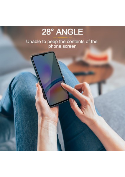 Samsung Galaxy A05 Uyumlu Hayalet Ekran Koruyucu Cam 5d Privacy Yandan Görünmez Gizlilik Sağlayan Ekran Koruyucu Camı Tam Kaplar