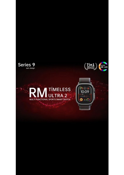 Agm Teknoloji Rm Timeless Ultra 2 - 7 Kordonlu Süper Amoled Ekran 49MM Titanyum Kasa Akıllı Saat