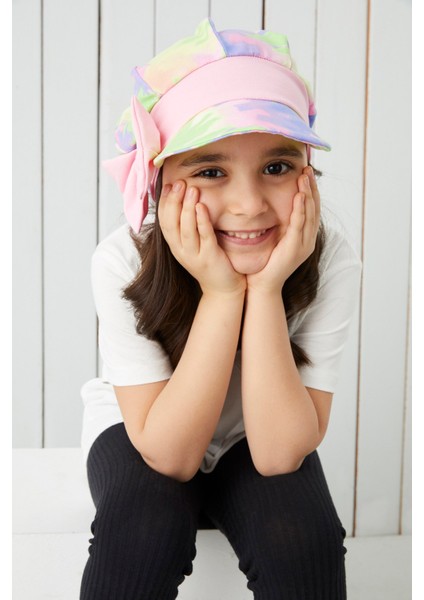 Kız Çocuk Batik Vizyerli 4 Mevsim Şapka Bere -Yumuşak Doğal Penye New Desıgn modelleri