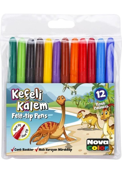 Nova Color Novacolor Keçeli Kalem 12'li Set