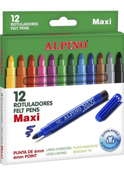 Alpino Maxi Keçeli Kalem 12 Renk