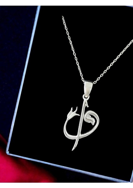Alâ Silver Jewellery Elif Vav Unisex Tasarım 925 Ayar Gümüş Kolye fiyatları