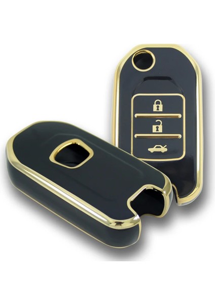 RenkStore Honda Civic, Crv 2016+ Sustalı 3 Buton Siyah Silikon Oto Anahtar Kılıfı modelleri