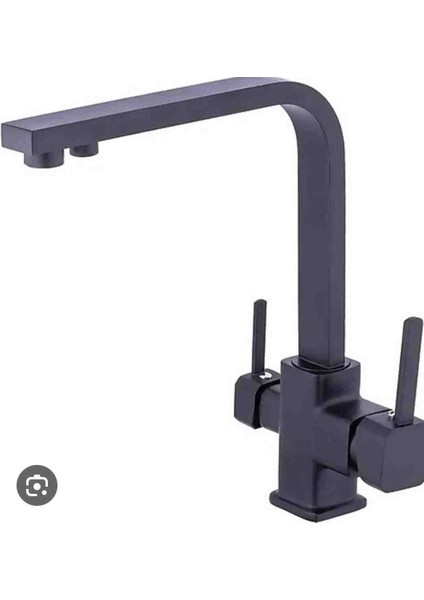 Kare Arıtmalı Siyah Mutfak Bataryası