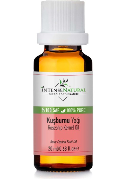 Intense Natural Kuşburnu Çekirdeği Yağı Soğuk Sıkım 20 ml %100 Saf ve Doğal Roseship Seed Carrier Oil