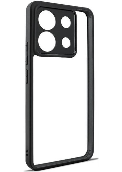 Xiaomi Redmi Note 13 Pro 5g Kılıf Kamera Korumalı Silikon Kenarlı Arkası Şeffaf Roll Kapak