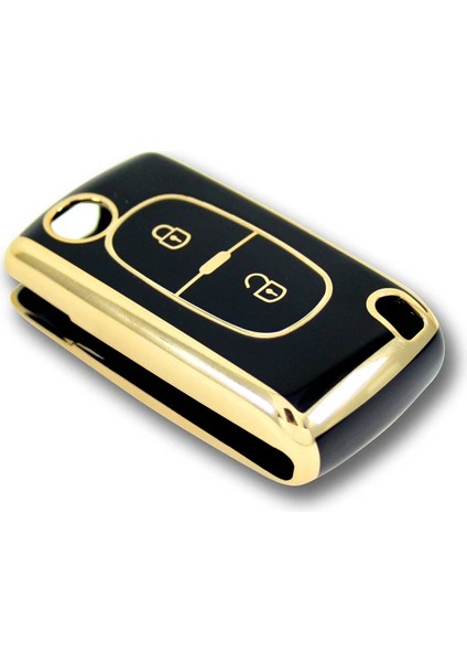 RenkStore Peugeot 307 Citroen C3 2 Buton Sustalı Siyah Silikon Oto Anahtar Kılıfı fırsatları