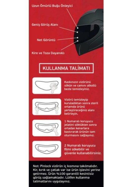 Orjinal Kalite Garantili Antifog Şeffaf Film Kask Buğu Vizör Buhar Önleyici Şeffaf Pinlock Film fırsatları
