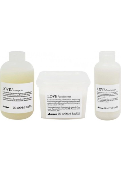 Love Curl Şampuan 250 ml + Krem 250 ml + Lovely Curl Krem 150 ml