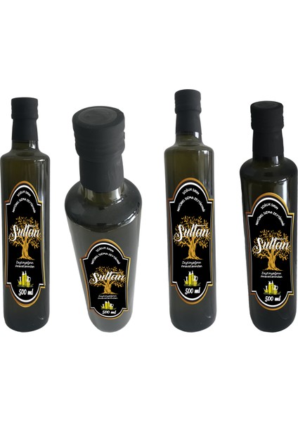 Sultan Soguk Sıkım Natürel Sızma Zeytinyağı 500 ml Cam