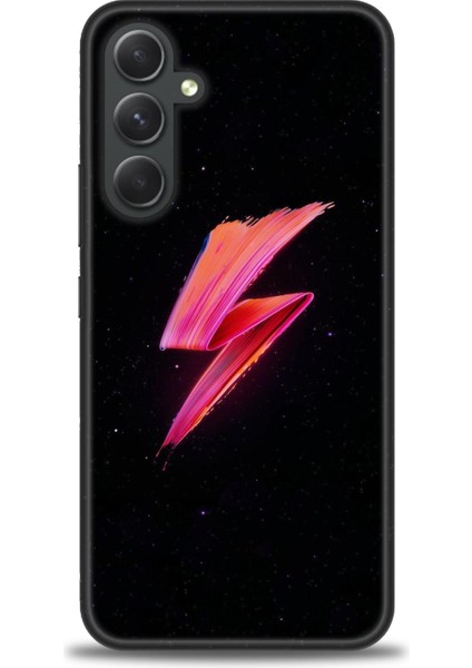 Samsung Galaxy A54 Kılıf Hd Baskılı - Pembe Şimşek