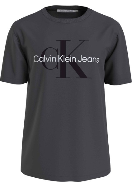 Baskılı Koyu Gri Erkek T-Shirt J30J320806PSM