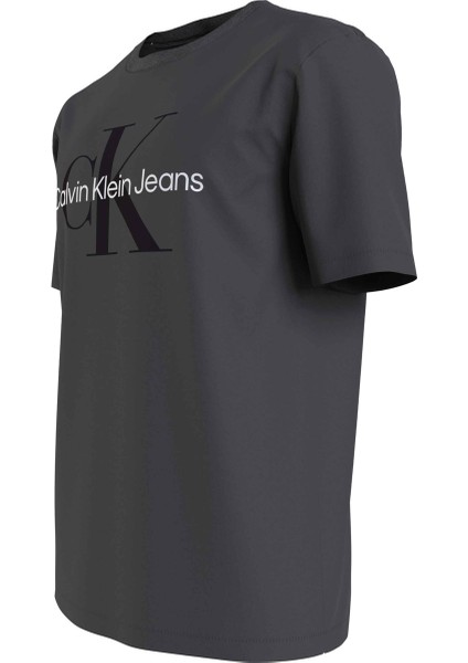 Baskılı Koyu Gri Erkek T-Shirt J30J320806PSM